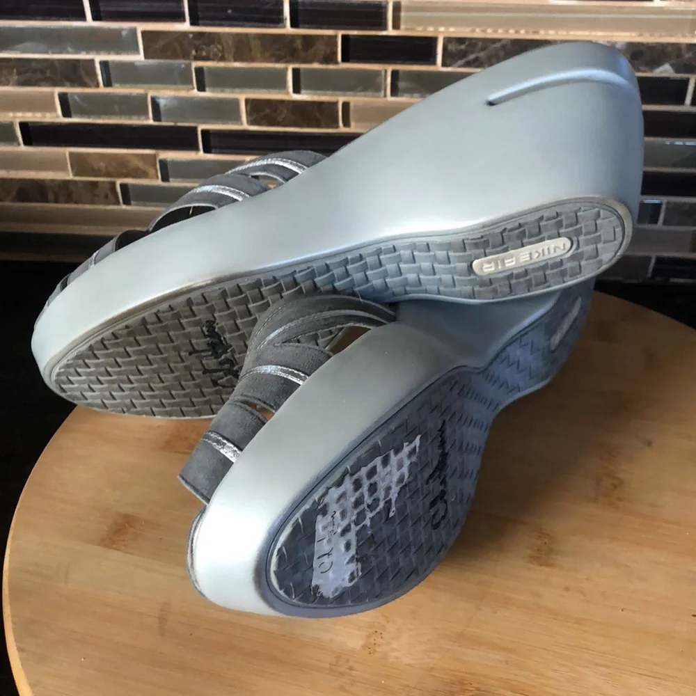 Lot of 2 pair Cole Haan Austyn Peep Toe Wedge Sandal Mule Slides size‎ 11B